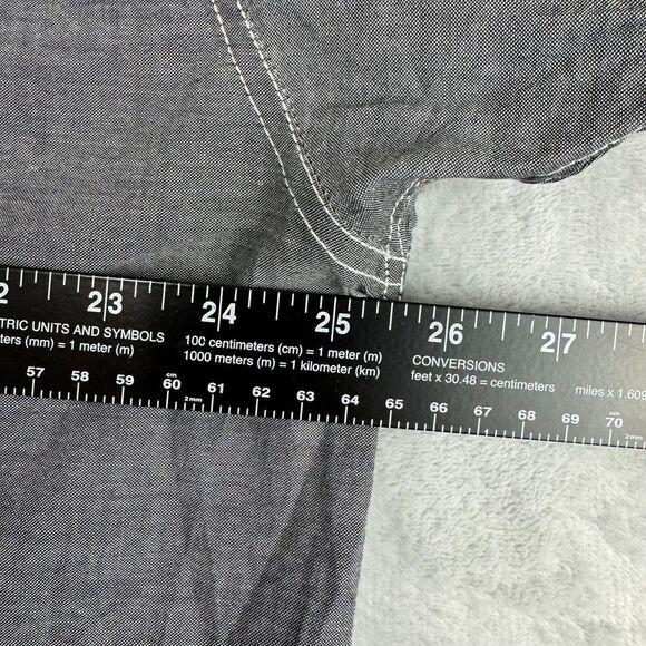 Ecko Unltd Shirt Mens 3XL Grey Button Up Pocket Business Career Western - Picture 8 of 13